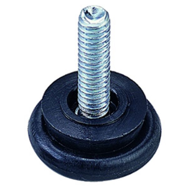 1/4-20 X 1 Leveler Adjustable Poly Base Black
