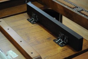 Bi-Fold Hinge Installed On Table Skirt