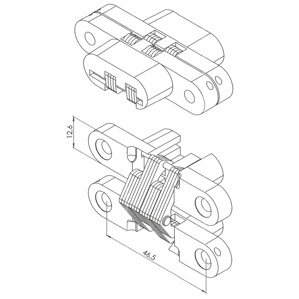 218H Invisible Hinge - SOSS Door Hardware