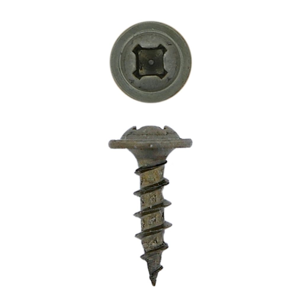 109 X 5/8" Round Washer Head Wood Screw, 2 PhillipsSquare Combo, Coarse, Sharp Point, Dry