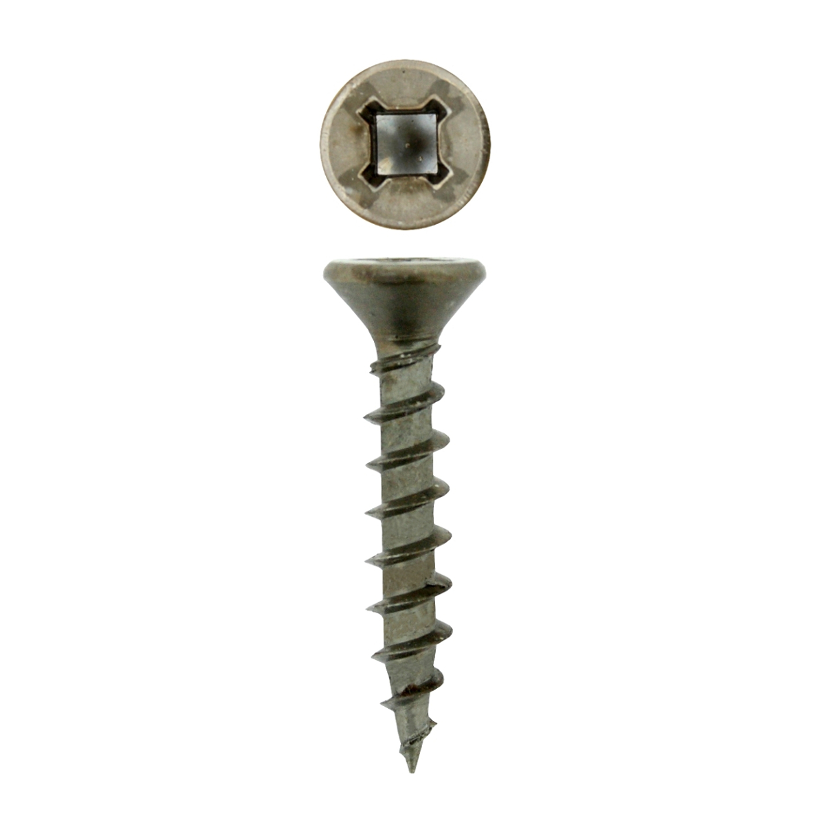 8 x 1-1/4 in. Flat Head Wood Screw Dry-Lube Square Qty:100