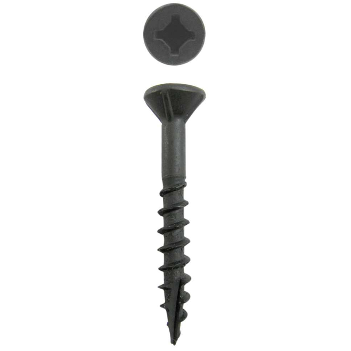 #8-11 X 1 1/4 Large Round Washer Head Wood Screw, Phillips|Square, Coarse,  Type 17, Zinc