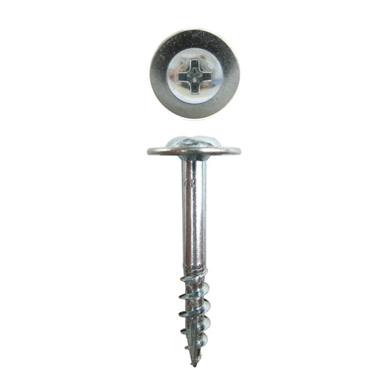 811 X 1 1/8" Large Round Washer Head Wood Screw, 2 Phillips, Coarse