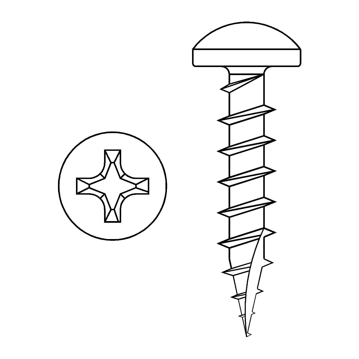 Pan head wood shop screws