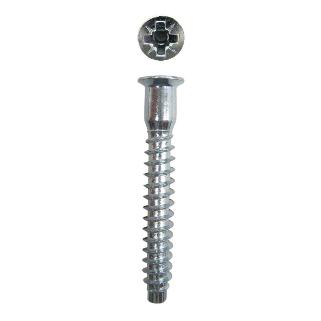 M5.0 X 40MM Flat Head Confirmat Screw, 2 Pozi, Fine Thread, Blunt