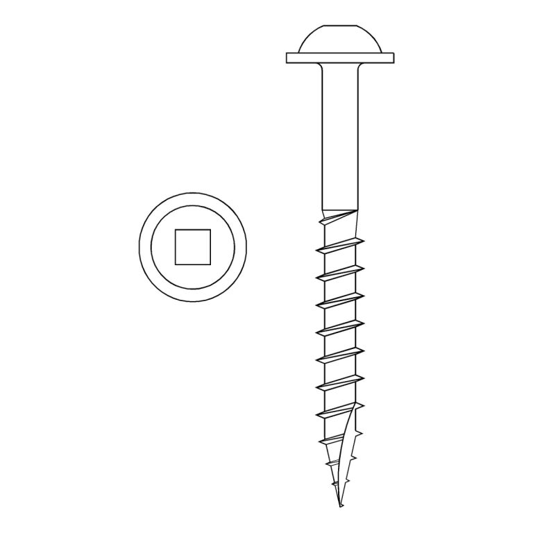 89 X 1 1/2" Round Washer Head Face Frame Screw, 2 Square, Extra